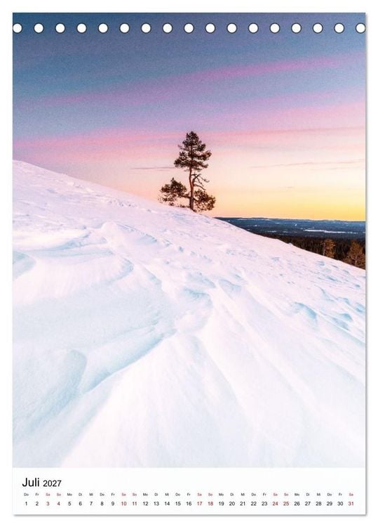 Produktbild: Finnland - Winter Wunderland (Tischkalender 2027 DIN A5 hoch), CALVENDO Monatskalender