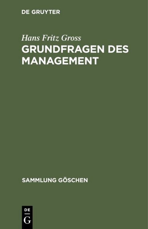 Produktbild: Grundfragen des Management