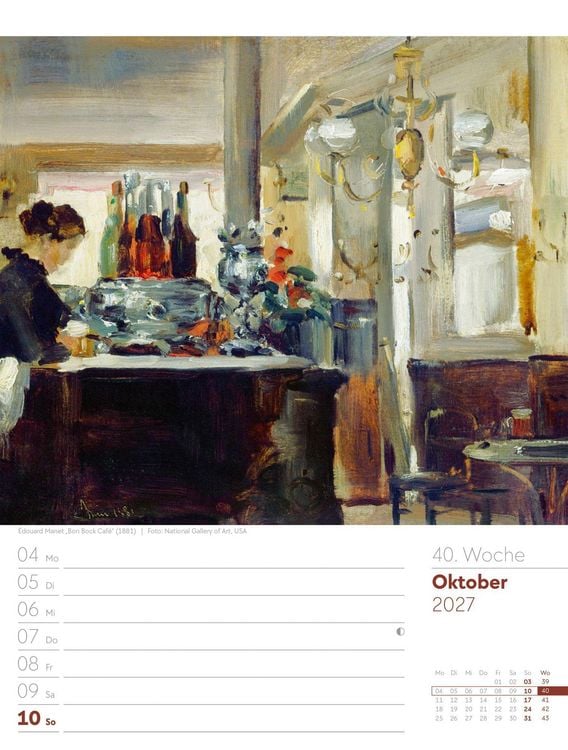 Produktbild: Kunstwelt Wochenplaner Kalender 2027 | Impressionismus und Klassische Moderne