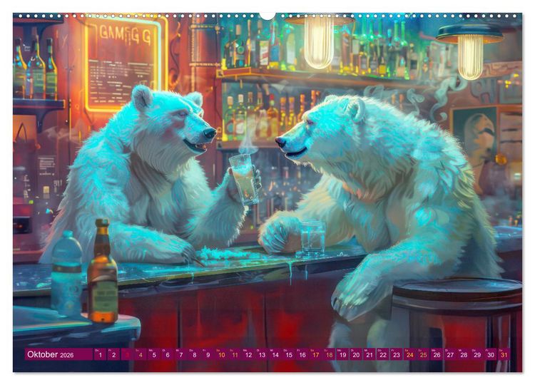 Produktbild: Tierisches Barleben (hochwertiger Premium Wandkalender 2026 DIN A2 quer), Kunstdruck in Hochglanz