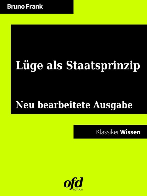 Produktbild: L&uuml;ge als Staatsprinzip