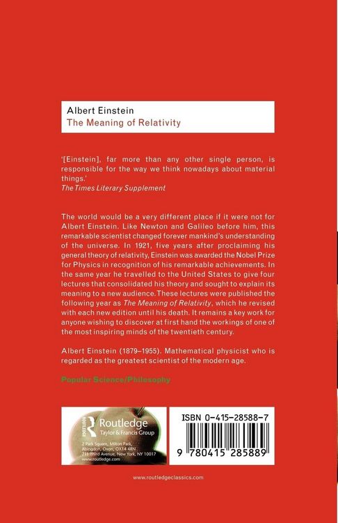 Produktbild: The Meaning of Relativity