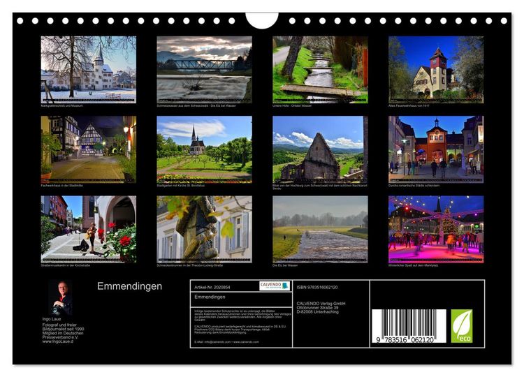 Produktbild: Emmendingen (Wandkalender 2026 DIN A4 quer), CALVENDO Monatskalender