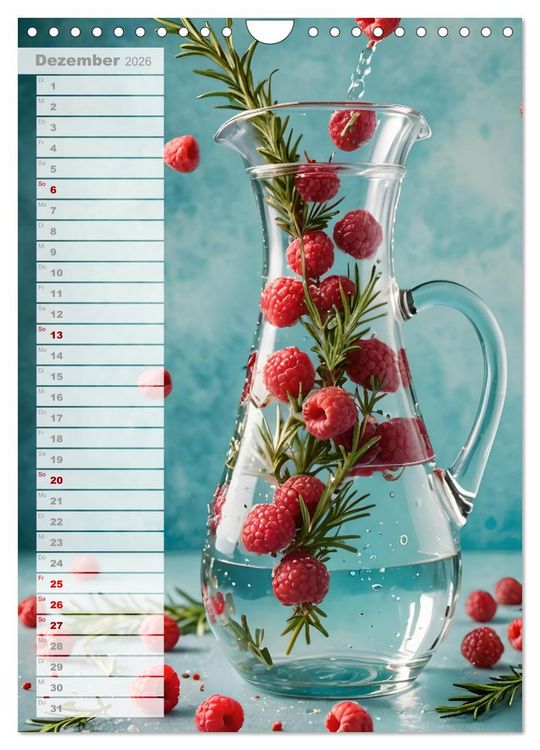 Produktbild: Vitalit&auml;t im Glas - Erfrischende Momente mit Infused Water Kreationen (Wandkalender 2026 DIN A4 hoch), CALVENDO Monatskalender