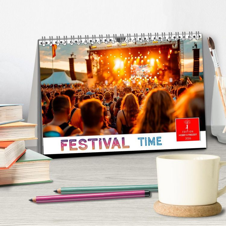 Produktbild: Festival Time (Tischkalender 2026 DIN A5 quer), CALVENDO Monatskalender