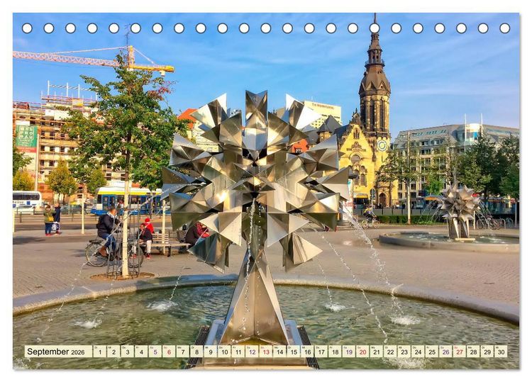 Produktbild: Leipzig - meine Stadt mit viel Herz (Tischkalender 2026 DIN A5 quer), CALVENDO Monatskalender