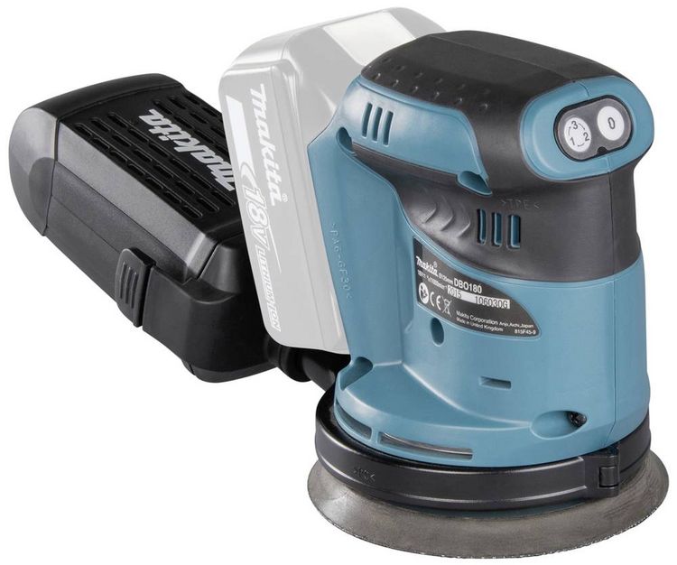 Produktbild: Makita DBO180Z Akku-Exzenterschleifer ohne Akku, ohne Ladeger&auml;t 18V &Oslash; 125mm