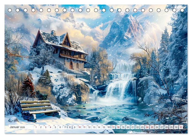 Produktbild: Cottages am Wasser - Malerische R&uuml;ckzugsorte genie&szlig;en (Tischkalender 2026 DIN A5 quer), CALVENDO Monatskalender