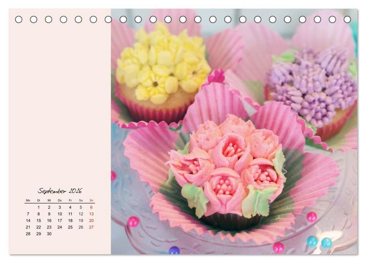 Produktbild: Bunte Torten und Cremen. Ein leckerer Augenschmaus (Tischkalender 2026 DIN A5 quer), CALVENDO Monatskalender