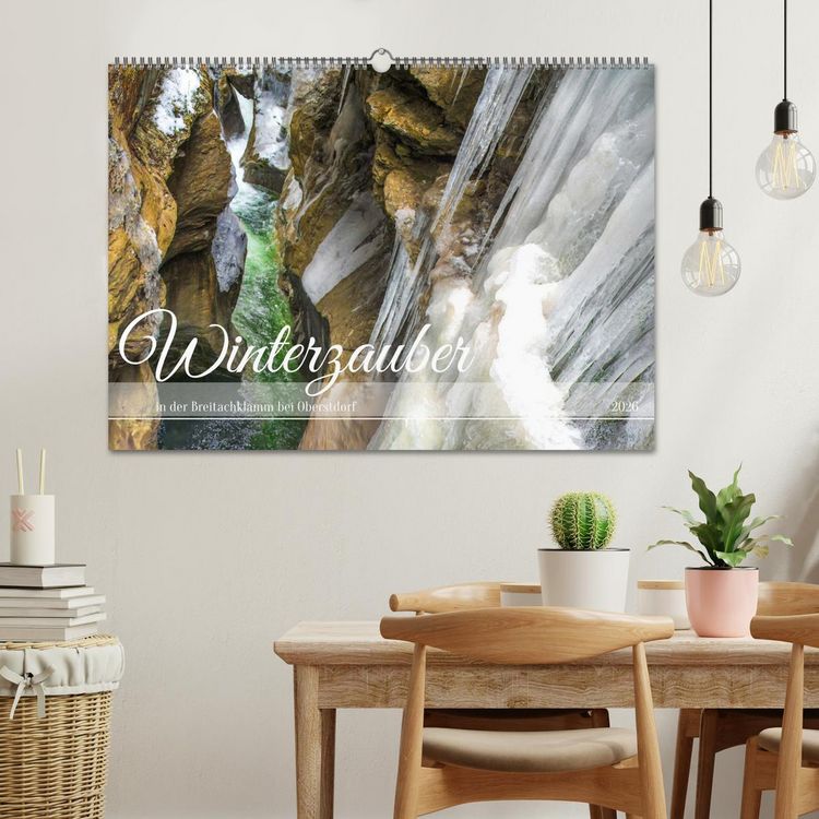 Produktbild: Winterzauber in der Breitachklamm bei Oberstdorf (Wandkalender 2026 DIN A2 quer), CALVENDO Monatskalender