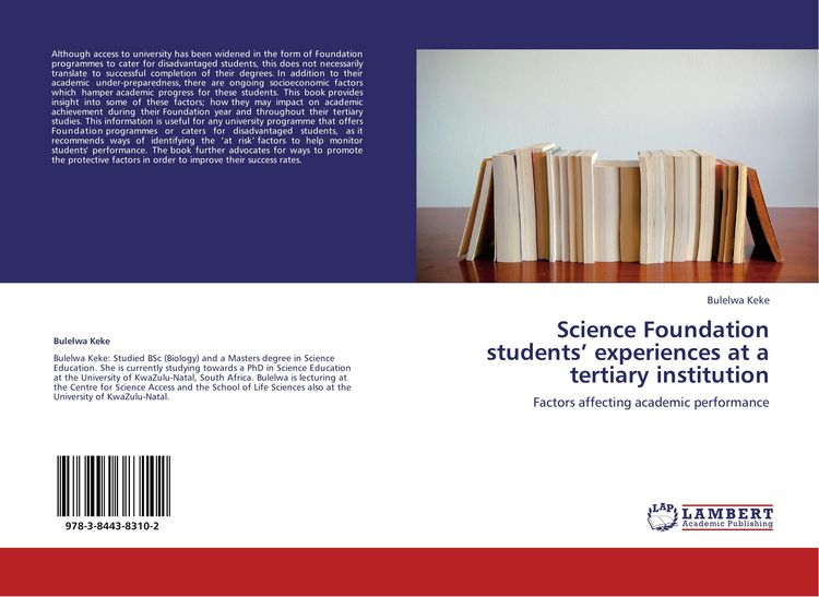 Produktbild: Science Foundation students' experiences at a tertiary institution