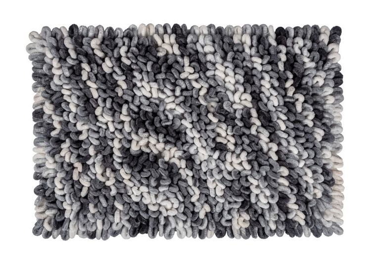 Produktbild: Badteppich Mod. Lerici, grau-blau, Polyester/Baumwolle, 60x90 cm, rutschhemmend beschichteter Rücken