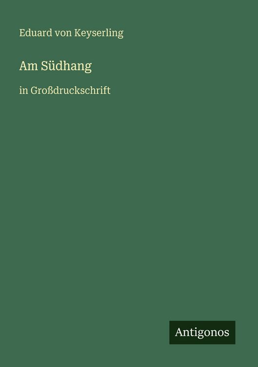 Produktbild: Am S&uuml;dhang