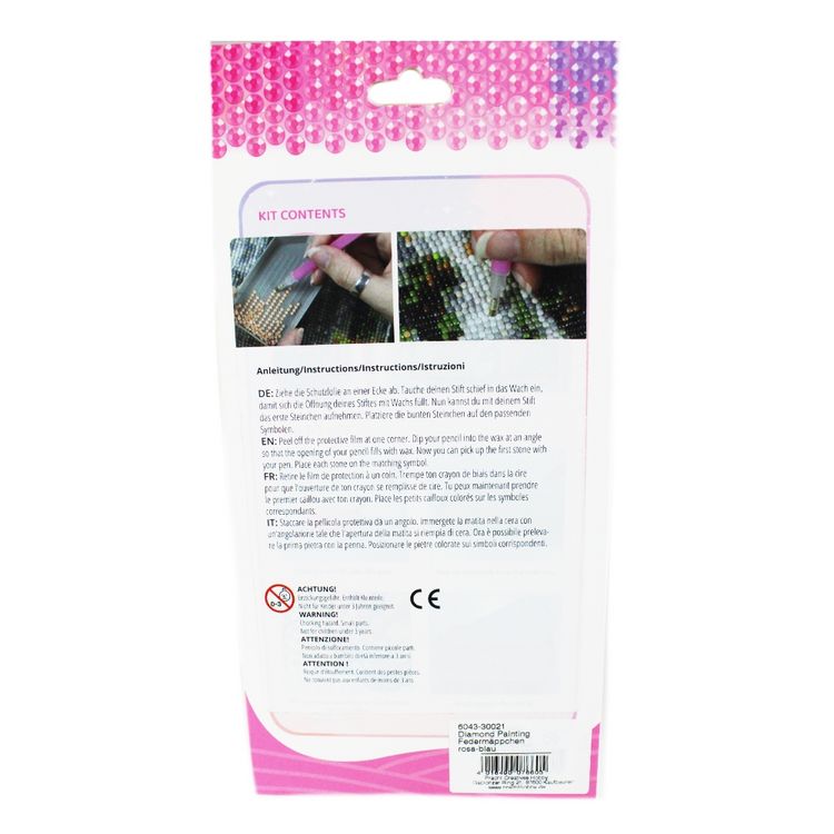 Produktbild: PRACHT Diamond Painting Federm&auml;ppchen Einhorn rosa/blau