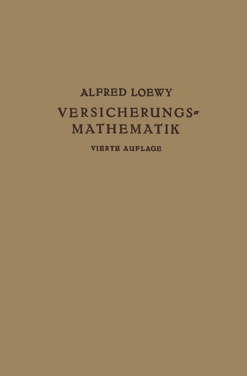 Produktbild: Versicherungs-Mathematik