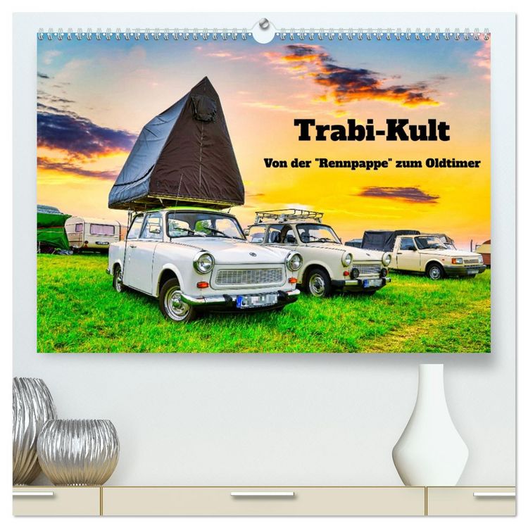 Produktbild: Trabi-Kult (hochwertiger Premium Wandkalender 2026 DIN A2 quer), Kunstdruck in Hochglanz