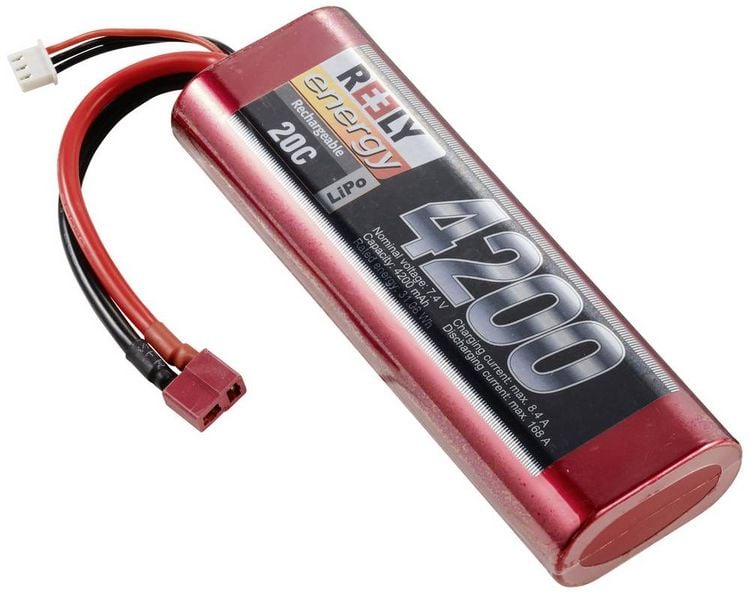 Produktbild: Reely Modellbau-Akkupack (LiPo) 7.4V 4200 mAh Zellen-Zahl: 2 20 C Hardcase T-Stecksystem