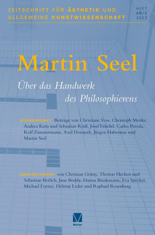 Produktbild: Zeitschrift f&uuml;r &Auml;sthetik und Allgemeine Kunstwissenschaft, Band 68/2