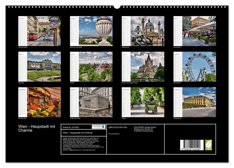 Produktbild: Wien - Haupstadt mit Charme (hochwertiger Premium Wandkalender 2026 DIN A2 quer), Kunstdruck in Hochglanz