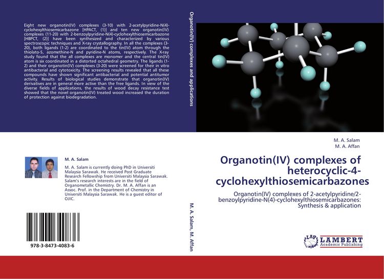 Produktbild: Organotin(IV) complexes of heterocyclic-4-cyclohexylthiosemicarbazones