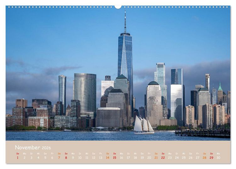 Produktbild: City Lights &ndash; New York im Fokus (Wandkalender 2026 DIN A2 quer), CALVENDO Monatskalender