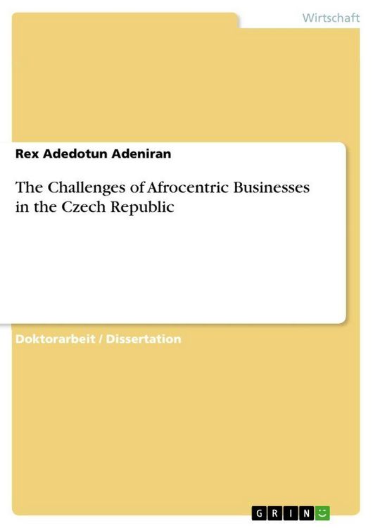 Produktbild: The Challenges of Afrocentric Businesses in the Czech Republic