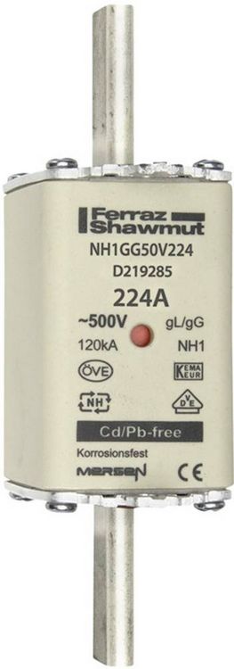 Produktbild: Mersen 1B173.000000 NH-Sicherung Sicherungsgr&ouml;&szlig;e = 1 224A 500V 1St.