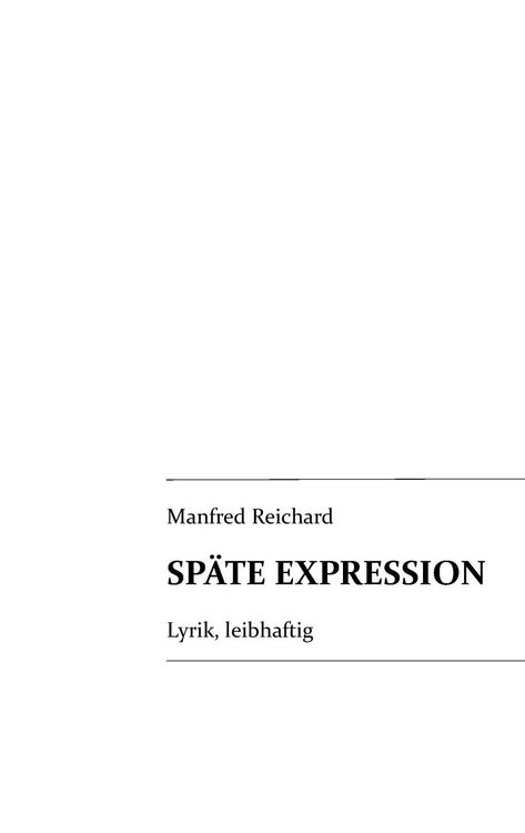Produktbild: Sp&auml;te Expression