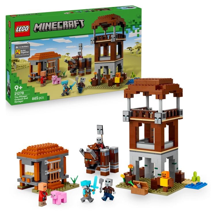 Produktbild: LEGO Minecraft 21278 Ein Verw&uuml;ster am Pl&uuml;nderer-Au&szlig;enposten, Gamer Spiel