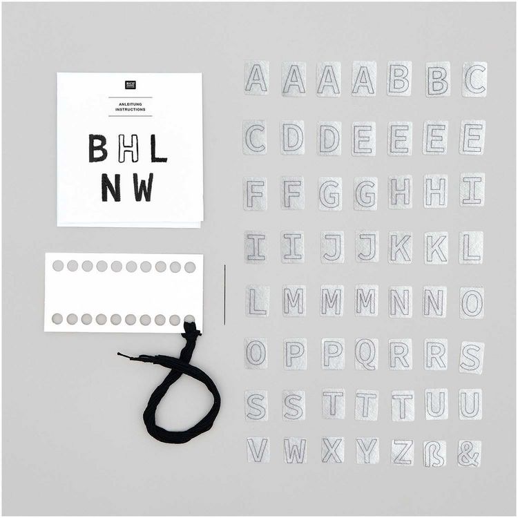 Produktbild: Stick & Stitch Packung Alphabet grafisch, schwarz, inkl. was