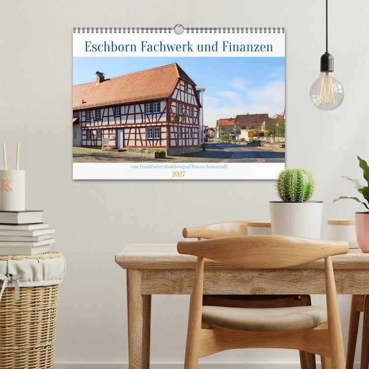 Produktbild: Eschborn Fachwerk und Finanzen (Wandkalender 2027 DIN A3 quer), CALVENDO Monatskalender