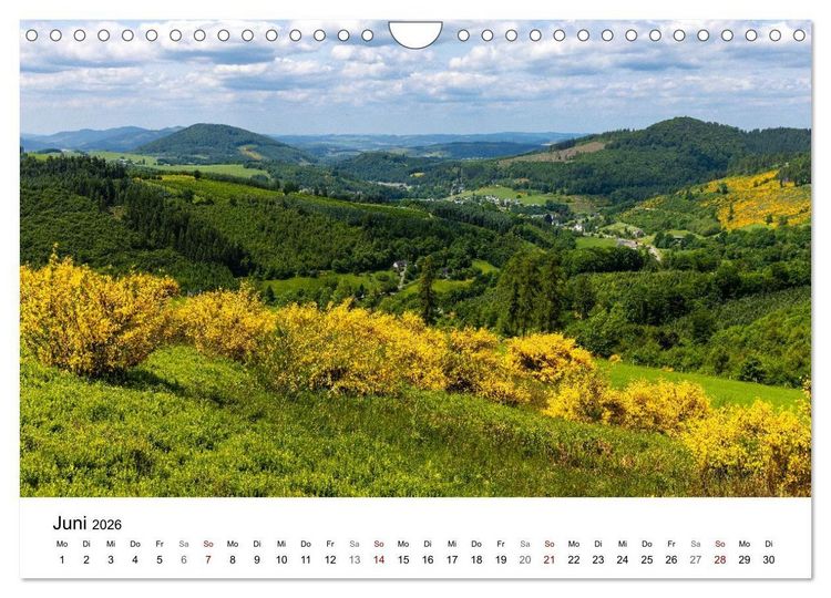Produktbild: Sauerland - Land der tausend Berge (Wandkalender 2026 DIN A4 quer), CALVENDO Monatskalender