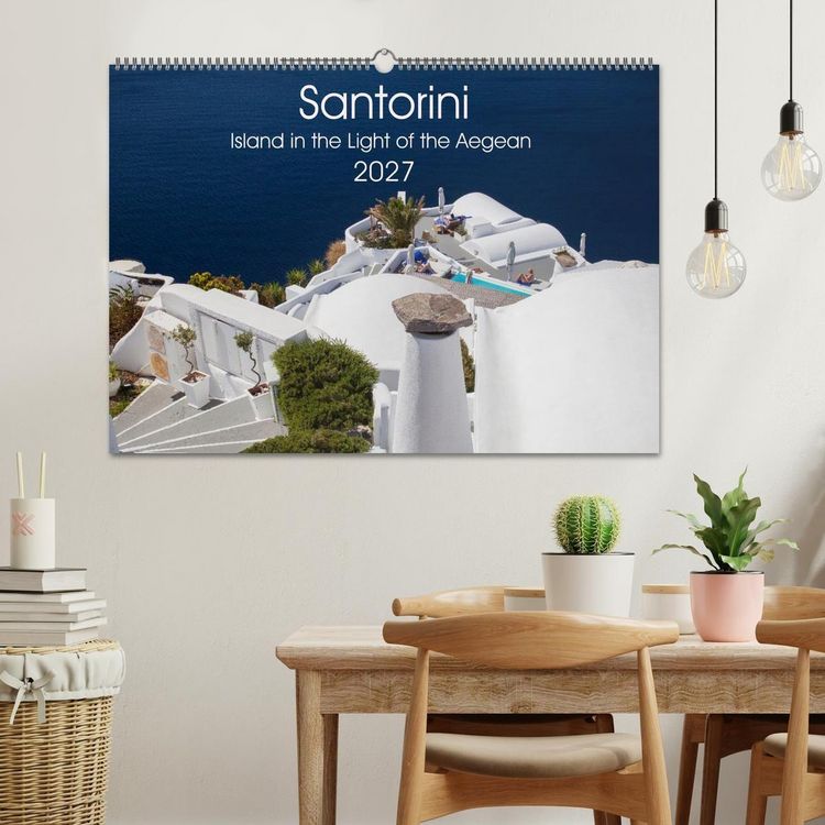 Produktbild: Santorini Island in the Light of the Aegean (Wall Calendar 2027 DIN A2 landscape), CALVENDO 12 Month Wall Calendar