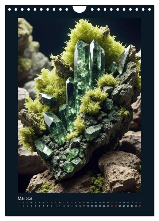 Produktbild: Fantastische Mineralien - Geheimnisvolle Sch&auml;tze (Wandkalender 2026 DIN A4 hoch), CALVENDO Monatskalender