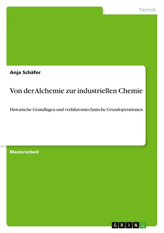Produktbild: Von der Alchemie zur industriellen Chemie