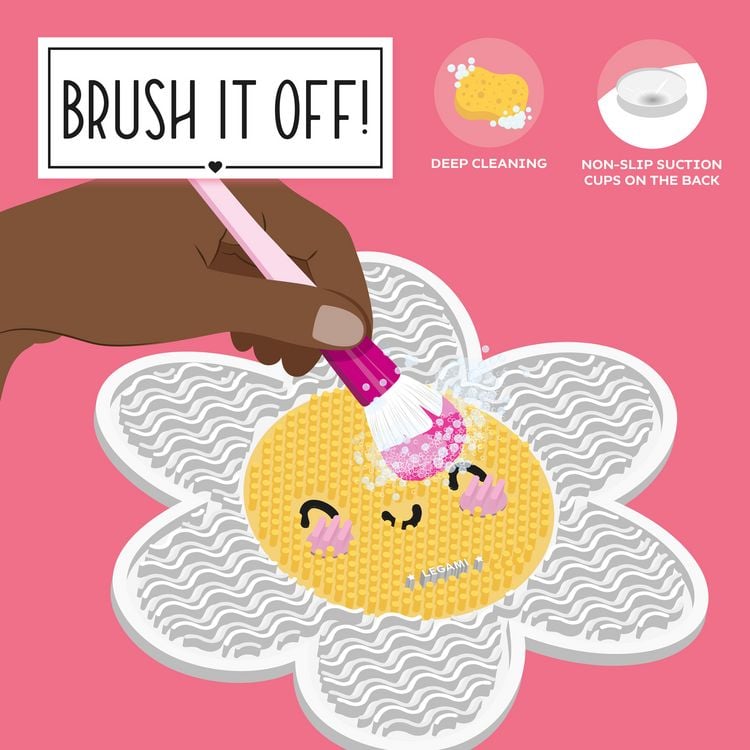 Produktbild: Legami Reinigungspad f&uuml;r Make-up-Pinsel - Brush it Off! - G&auml;nsebl&uuml;mchen