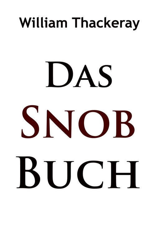 Produktbild: Das Snob-Buch