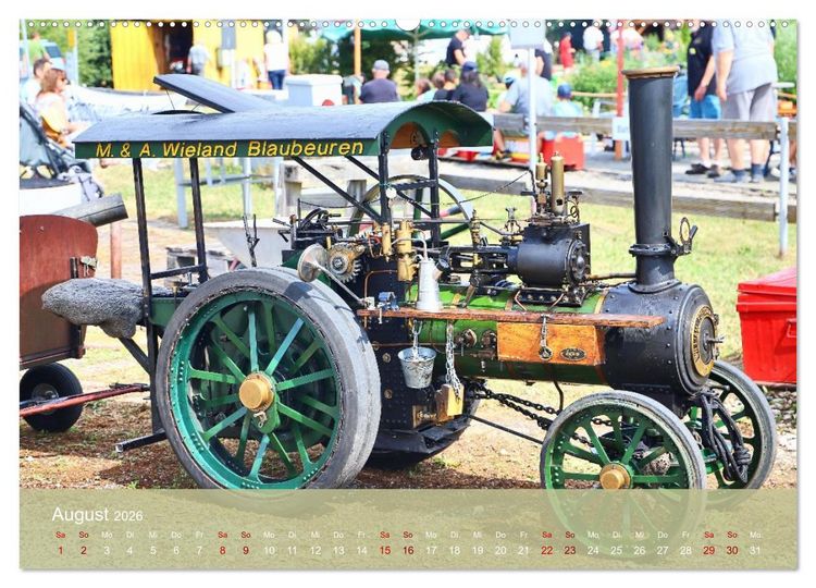 Produktbild: Dampftraktormodelle 1:3 beim Dampfmodellbautreffen in Bisingen (Wandkalender 2026 DIN A2 quer), CALVENDO Monatskalender