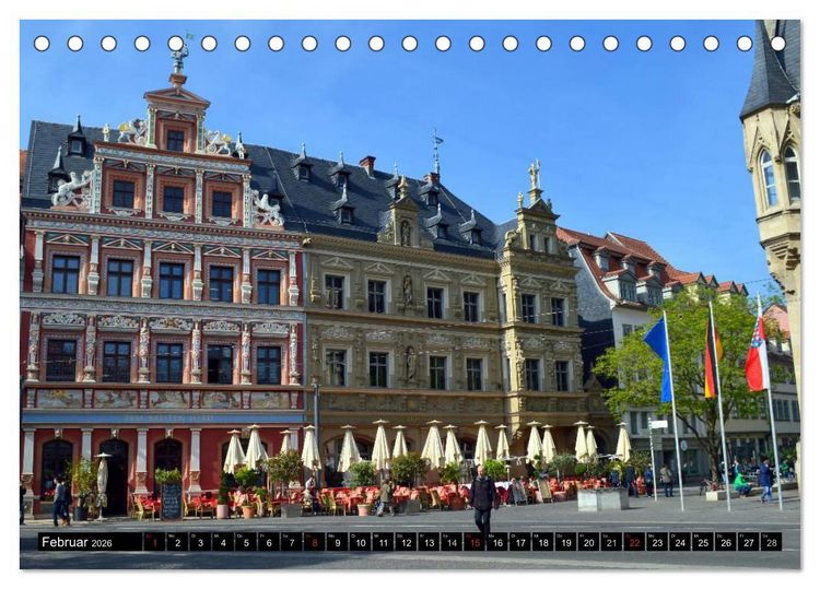 Produktbild: Willkommen in ERFURT (Tischkalender 2026 DIN A5 quer), CALVENDO Monatskalender