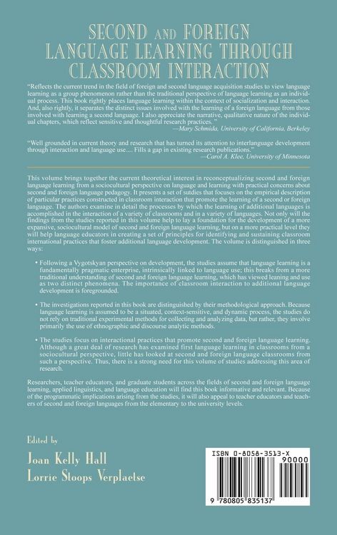 Produktbild: Second and Foreign Language Learning Through Classroom Interaction
