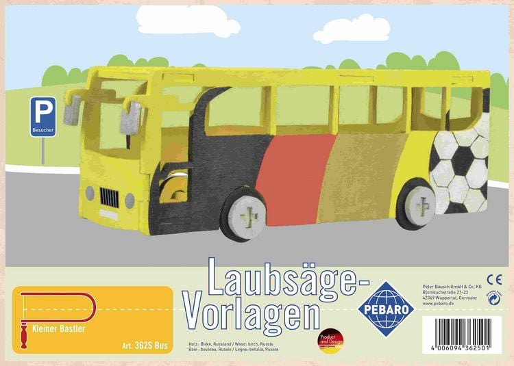Produktbild: PEBARO 362S - Laubs&auml;gevorlage Bus, 1 Platte, Gr&ouml;&szlig;e DIN A4