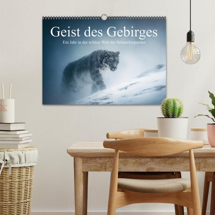 Produktbild: Geist des Gebirges - Ein Jahr in der wilden Welt der Schneeleoparden (Wandkalender 2026 DIN A3 quer), CALVENDO Monatskalender