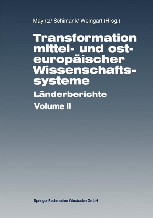 Produktbild: Transformation mittel- und osteurop&auml;ischer Wissenschaftssysteme