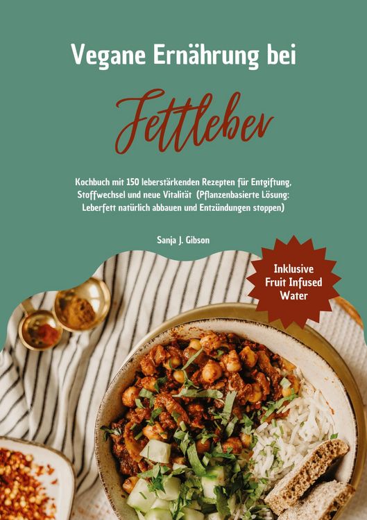 Produktbild: Vegane Ern&auml;hrung bei Fettleber: Kochbuch mit 150 leberst&auml;rkenden Rezepten f&uuml;r Entgiftung, Stoffwechsel & neue Vitalit&auml;t (Pflanzenbasierte L&ouml;sung: Leberfett nat&uuml;rlich abbauen & Entz&uuml;ndungen stoppen)