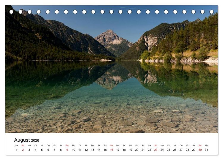 Produktbild: Berge und Seen rund um die Zugspitze (Tischkalender 2026 DIN A5 quer), CALVENDO Monatskalender