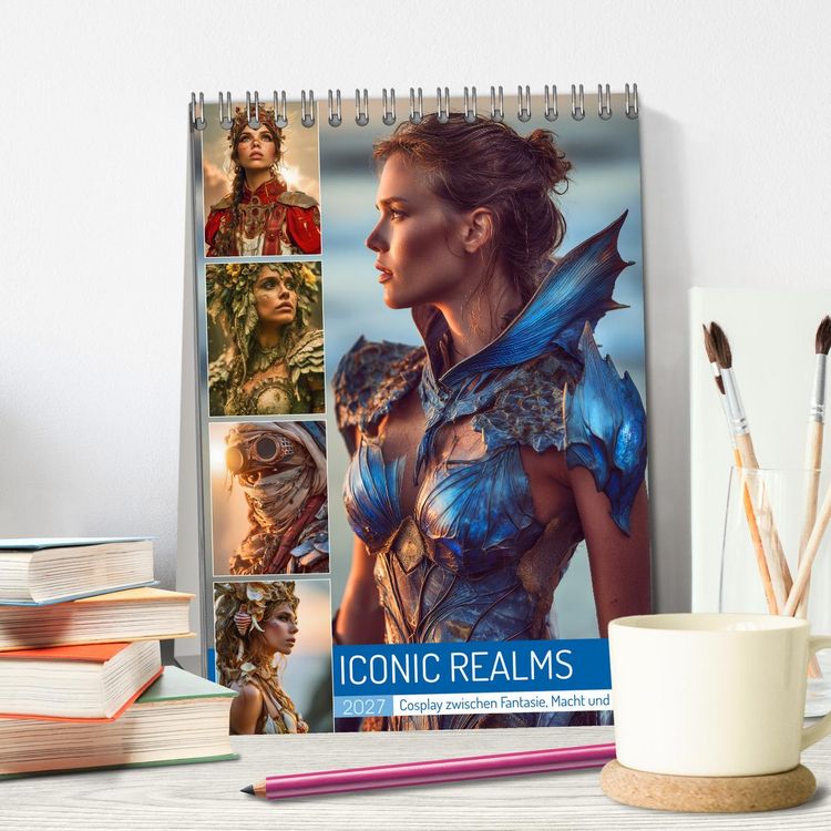 Produktbild: Iconic Realms (Tischkalender 2027 DIN A5 hoch), CALVENDO Monatskalender