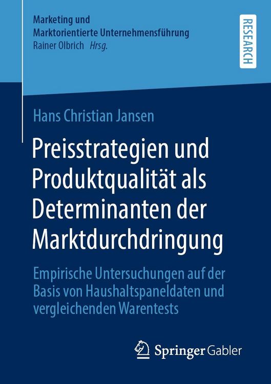 Produktbild: Preisstrategien und Produktqualit&auml;t als Determinanten der Marktdurchdringung
