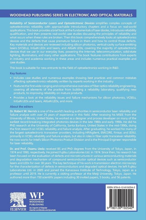 Produktbild: Reliability of Semiconductor Lasers and Optoelectronic Devices