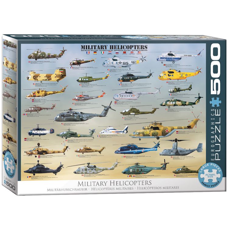 Produktbild: Family Puzzle 500 Teile - Oversize - Military Helicopters