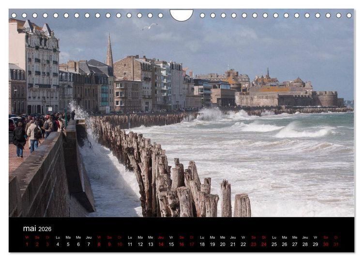 Produktbild: Saint-Malo au fil des mois (Calendrier mural 2026 DIN A4 vertical), CALVENDO calendrier mensuel